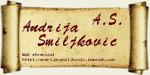 Andrija Smiljković vizit kartica